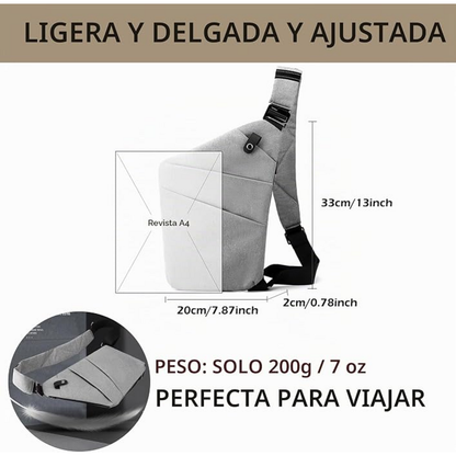 Bandolera Antirrobo con Bolsillo Oculto