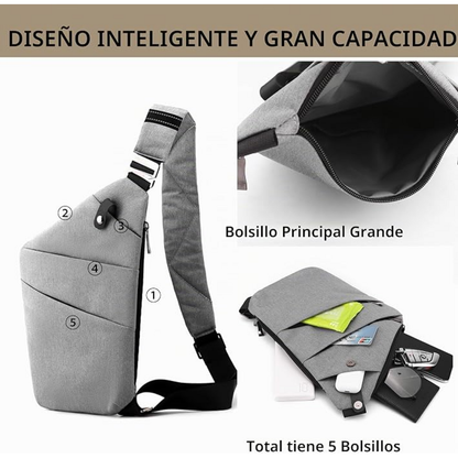 Bandolera Antirrobo con Bolsillo Oculto